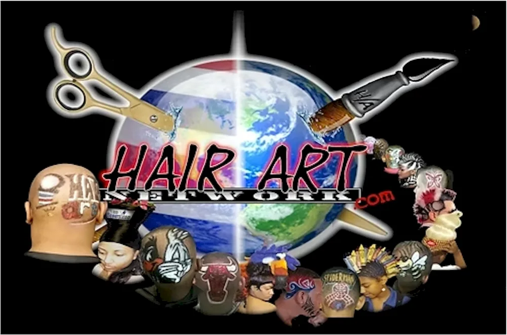 Hair Art Network globe artwork